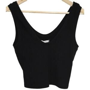 Womens Abercrombie & Fitch Black Cotton Blend Sleeveless Tank Top Size Medium